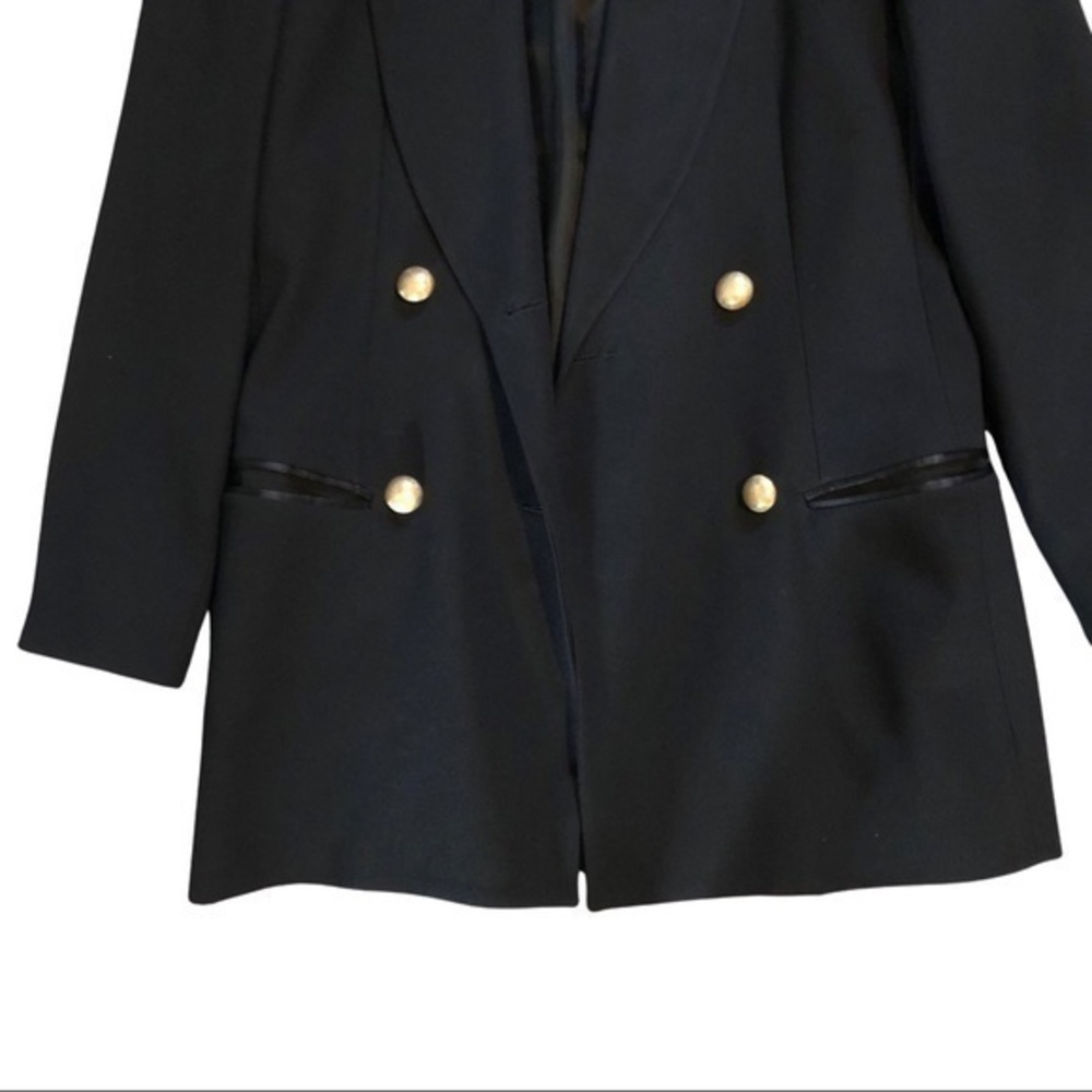 LOUBEN 90s Black Double Breasted Blazer - Picture 2 of 7